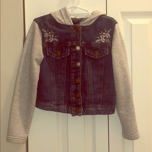Girls hooded denim jacket